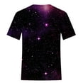 thumbnail image 6 of Penkiiy Galaxy Printed Shirt,Womens 3D Top Blouse Novelty Graphic Breathable Quick Dry Sleeveless Beach T-Shirt L Purple, 6 of 6