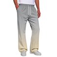 thumbnail image 5 of Men Elastic Drawstring Waist Gradient Sweatpants Wide Leg Loose Fit Soft Athletic Jogger Streetwear Trousers With Side Pockets 2XL, 5 of 8