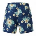 thumbnail image 5 of Men's Hawaiian Matching Set Summer Beach 2 Piece Outfits Flower Button Down Shirts and Shorts Summer Men Beach Vacation Outfits(Blue,XL), 5 of 7