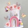 thumbnail image 2 of Decoración para tartas SONICEBUY, flor arcoíris y mariposa x52, 2 of 7