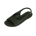 thumbnail image 2 of AXXD Women Black Sandals Clearance Under $10 Summer Sandals Comfortable Open-toe Shallow Mouth Flats, 2 of 6