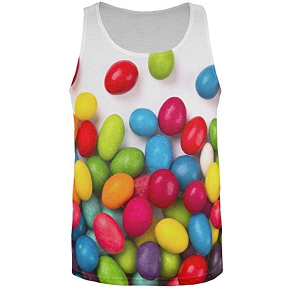 Jelly Beans All Over Adult Tank Top - Medium