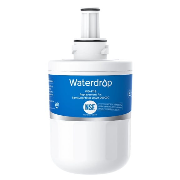 Waterdrop DA29-00003G Refrigerator Water Filter, Replacement for Samsung®, DA29-00003B, DA29-00003A, Aqua-Pure Plus, HAFCU1, RFG237AARS, FMS-1, RS22HDHPNSR, RSG257AARS, 1 Filters (Package May Vary)