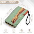 thumbnail image 6 of Womens Wallet Bifold Ladies Cluth Bag Wristlet Wrist Strap Long Purse Game Man Design, 6 of 6