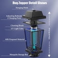 thumbnail image 2 of Electric Bug Zapper, 3200V Indoor Mosquito Zapper Killer with Hanging Chain Mosquito Trap with Removable Collection Tray, USB Electric (16 in), 2 of 8