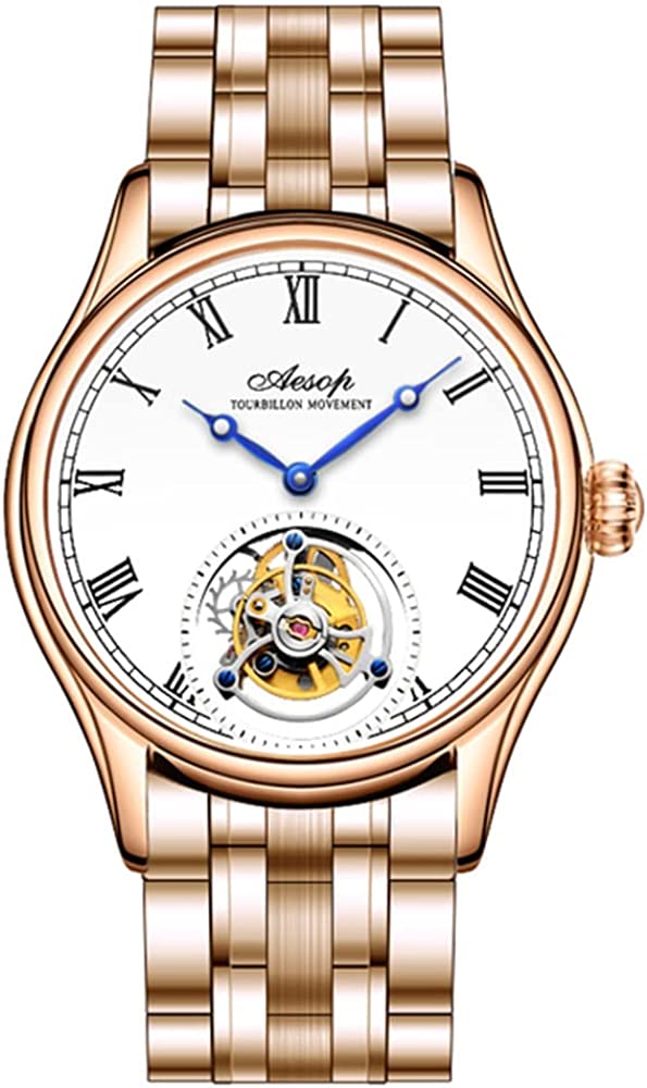 AESOP Wristwatch Analog Manual Winding Mechanical Watch Men's Stainless