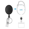 thumbnail image 4 of Badge Reel Holder with Waterproof PVC Card Holder Key Ring Retractable Heavy Duty Portable ID Card Keys Anti-lost Metal Hanging Keychain Easy Pull Buckle, 4 of 7