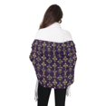 thumbnail image 4 of FORMRS Womens Scarf Winter Soft Long Big Warm Shawls Wrap Tassel Scarves, Purple Flowers Pattern, 4 of 9
