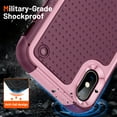 thumbnail image 5 of JTCASES for iPhone XR Case, Hybird PC TPU Anti-slip, Shockproof  Bumper, Military Drop Resistant, Rugged Heacy Duty Full Body Protective Shell for iPhone XR, Slim Fit for Girls Men, Rose, 5 of 9
