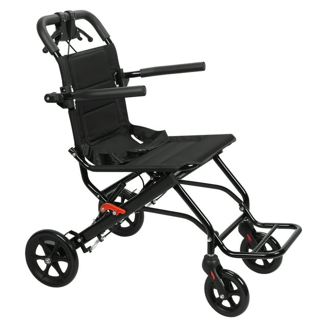 Aqzb Support de Fauteuil Roulant de Transport Pliant Portable en Alliage d'Aluminium 220 Lb