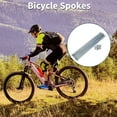 thumbnail image 2 of Unique Bargains Bicycle Spoke Bike Wheel Spokes Nipple 1 Set 13G 45 Steel Galvanized Silver Tone-297mm, 2 of 7