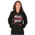 thumbnail image 3 of Breast Cancer Protect Detect Reflect Zip Hoodie Sweatshirt Women Brisco Brands S, 3 of 6