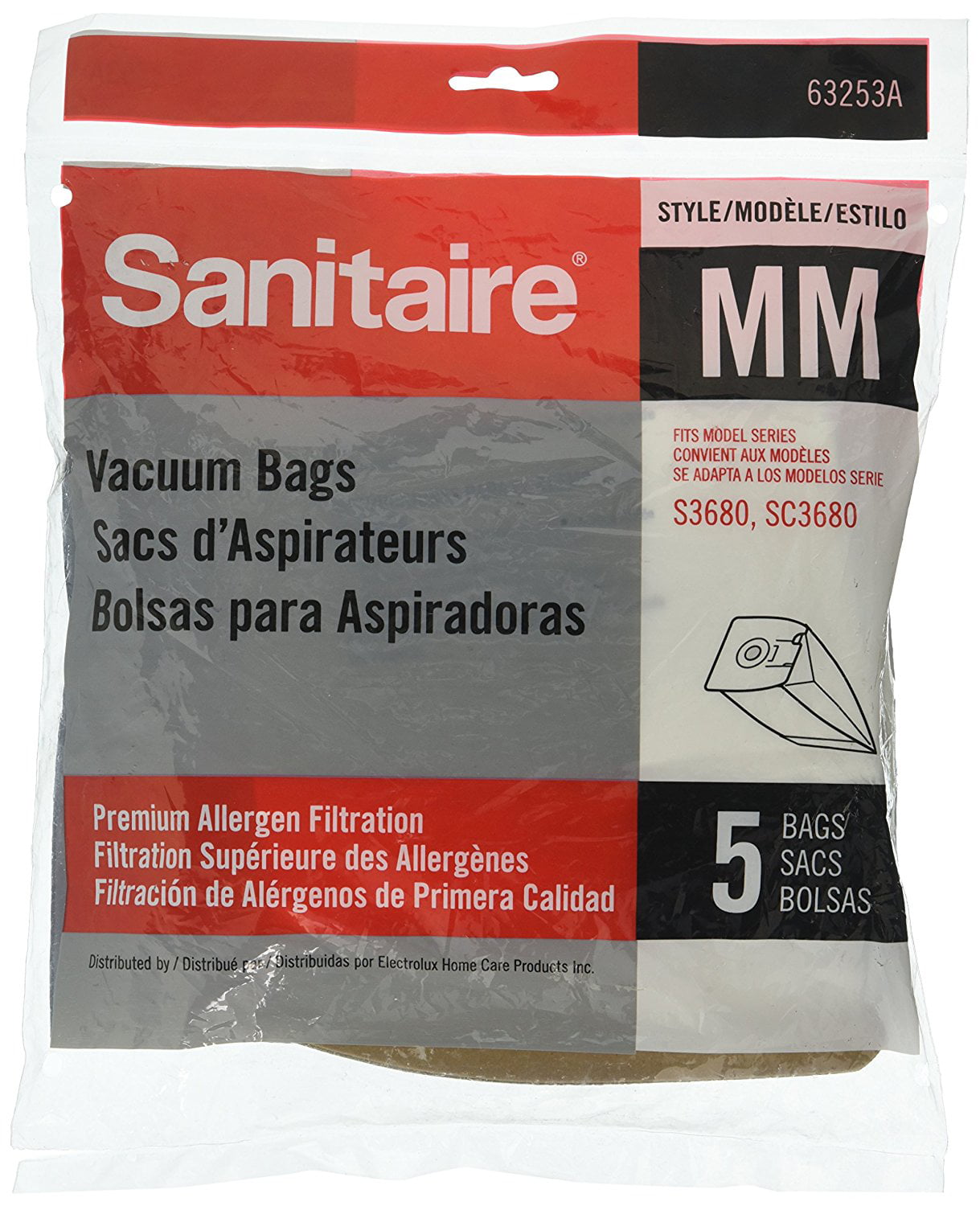 63213a10 Sanitaire Odor-eliminating Vacuum Bags White 