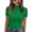 *Green, variant on ClodeEU Women's Ribbed Knit Mock Neck T-Shirt, Short Sleeve Fitted Basic Top Army Green,Women's Plus L