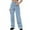 Light Blue, variant on jovati Fashion Womens Spring/Summer Pocket Button Mid Waist Tight Jeans Pants