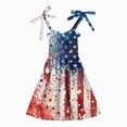 thumbnail image 4 of CAUYDY Toddler Girl Dresses 1T-6T Kid Girls 4th of July Straps Dress Baby American Flag Stars Striped Sundress Children Independence Day Outfits (Sizes 5-6 Years,Light Blue), 4 of 5