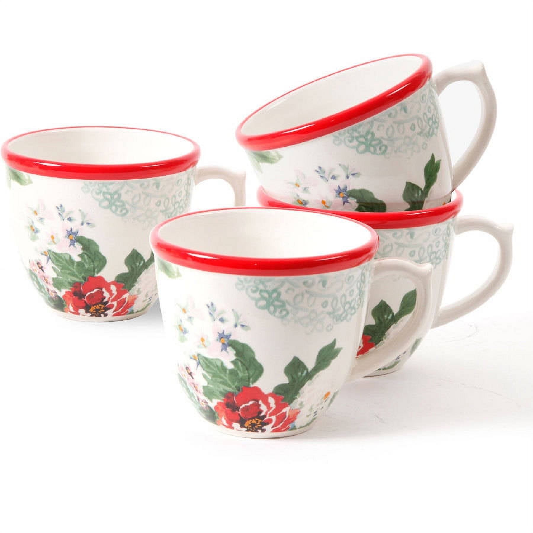 The Pioneer Woman Country Garden 4-Piece 17-Ounce Coffee Cup Set - image 2 of 3