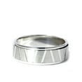 thumbnail image 2 of Mens 14K White Gold Greek Key Wedding Ring Band New, 2 of 2