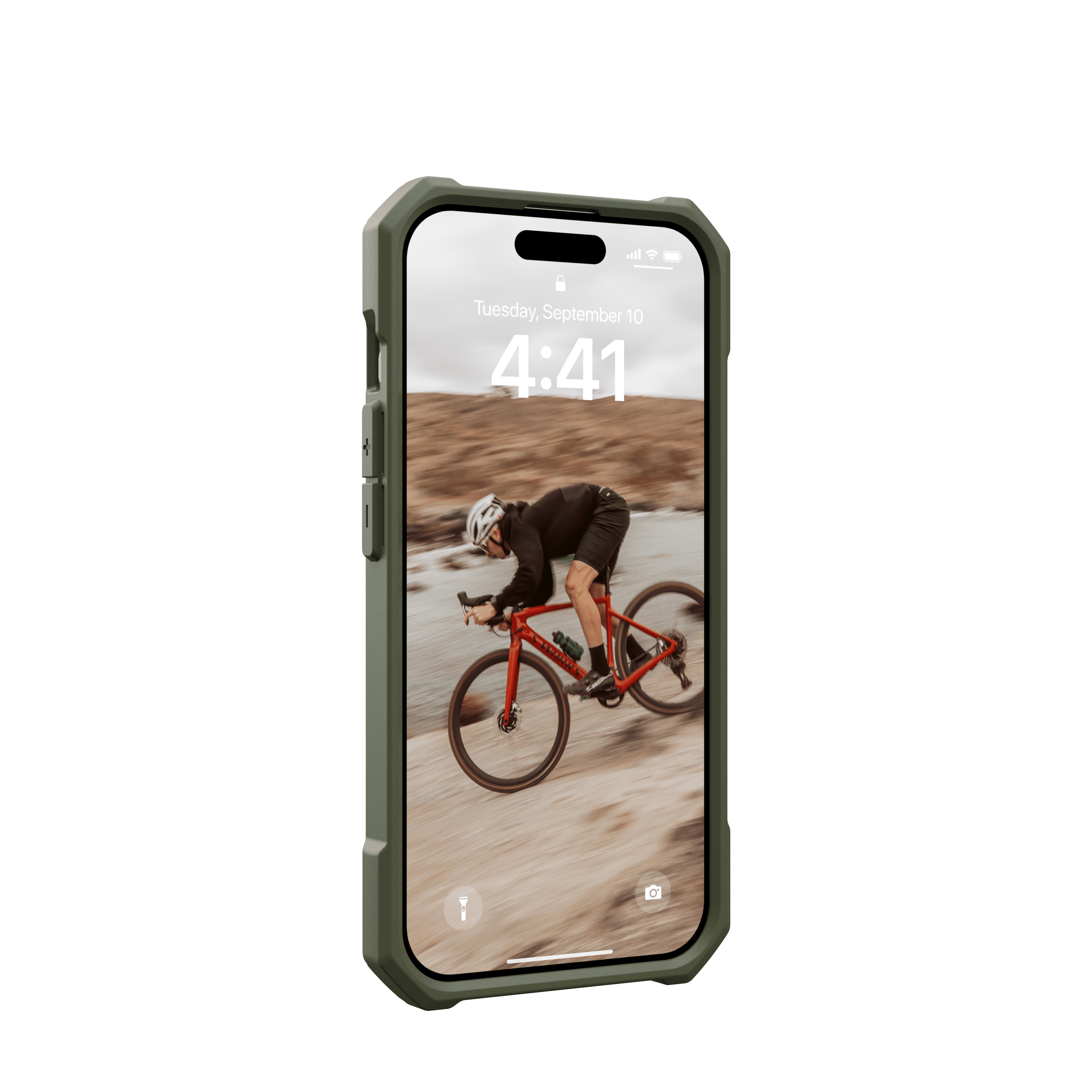 UAG iPhone 15 Pro Case 6.1" Essential Armor Olive Drab Built-in Magnet Compatible with MagSafe Charging Rugged Military Grade Protective Cover