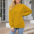 thumbnail image 2 of MESSUEN Pullover Sweatshirts for Women Thermal Long Sleeve Women Winter Sweatshirts for Women Cute Tops Womens Tops Long Sleeve Casual Woman Shirts Women's Sweatshirt Yellow L, 2 of 4