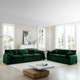 thumbnail image 3 of Miekor Furniture Family Sofa Set Deep Seat Sofa, Warm Sofa For Home Cinema And Living Room, One 2-Seater Sofa And One 3-Seater Sofa, Green Corduroy 00733, 3 of 12