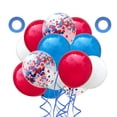 thumbnail image 2 of Shisuyan 32 Pcs Ballons en Latex Transparent de 12 Pouces Couleur Mixte Paillettes Ballons Rouges et Bleus Ensemble de Ballons de Fête Ballons Gonflables pour Décoration de Fête de Bébé Anniversaire d'Enfant, 2 of 8