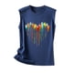 thumbnail image 4 of Tops casuales sexys de verano sin mangas para mujer Tops de chaleco sin mangas con estampado de cuello redondo regular Fridja  gh5069, 4 of 5
