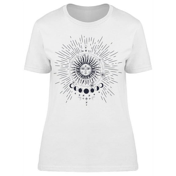 Moon Phases Moonlight T-Shirt Women -Image by Shutterstock, Female x-Large