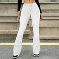thumbnail image 2 of Women's Ripped Skinny Jeans, High Waisted Stretchy Denim Pants, 2025 American Retro Fashion Slim Fit Jeans, White, 2 of 5