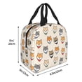 thumbnail image 3 of Lsque Shiba Head Face Pattern Lunch Bag Women/Men Insulated Lunch Box,Small Leakproof Cooler Food Lunch Containers Reusable High Capacity Lunch Tote Bags, 3 of 6