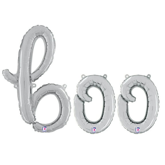 Boo - Betallic Script Letters Kit (Air-Fill Only) Foil Mylar Balloon - Party Supplies Decorations