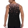 thumbnail image 3 of Fotbe Rose Gold Glitter1 Pattern Men's Quick Dry Workout Tank Top Gym Muscle Tee Fitness Bodybuilding Sleeveless T Shirt Breathable Workout Shirt-4X-Large, 3 of 9