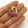 thumbnail image 2 of 2Ct Round Cut Lab Created Red Ruby Diamond Heart Pendant 14K Yellow Gold Finish, 2 of 2