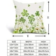 thumbnail image 5 of St. Patricks Day Pillow Covers 20x20 Inch Set of 2 Shamrock St Patricks Day Outdoor Throw Pillow Covers Rustic Spring Floral Decorative Pillowcases Cushion Covers for Couch, 5 of 6