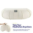 thumbnail image 4 of Crescent Zafu Meditation Cushion, 17" Yoga Pillow with removable cotton cover, Cream, 4 of 5