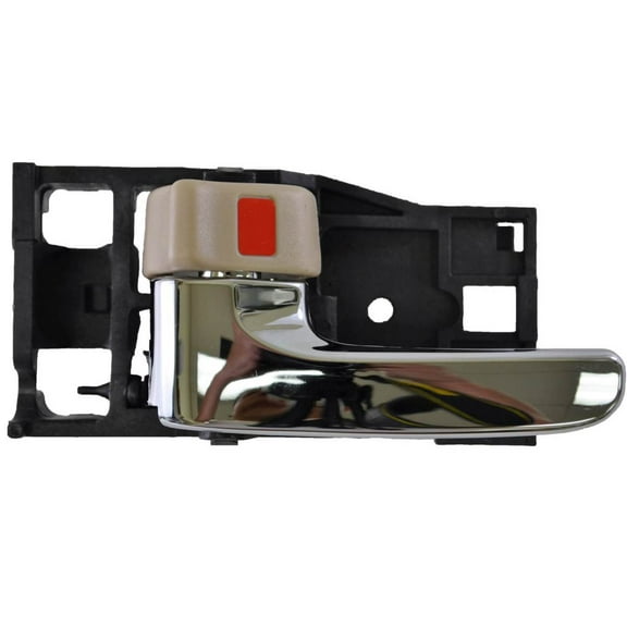 PT Auto Warehouse TO-2901MB-LH - Inner Interior Inside Door Handle, Brown (Fawn) Knob with Chrome Lever - Driver Side Fits select: 2000-2004 TOYOTA AVALON