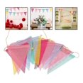 thumbnail image 3 of 12 Uds. Bandera triangular de colores, cáñamo sintético, decoración de boda europea creativa, banderines para fiestas, banderines, banderines de cáñamo falso (2 uds.) JAMW Sencillez, 3 of 5
