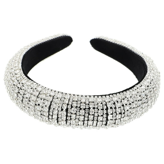 LOLIPPYY 1 Set Fancy Headband Silver Fabric Circular Headpiece for Women Dances