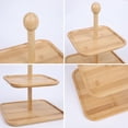 thumbnail image 7 of Wooden 2-Tier Cupcake Stand with Detachable Trays for Birthday Parties Weddings and Events Dessert Display Rack, 7 of 7