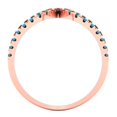 thumbnail image 4 of 0.5 ctw Statement Anniversary Ring for Women | Round Cut Simulated Turquoise | Hyperallergenic Solid 14K Rose Gold, 4 of 5