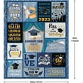 thumbnail image 2 of Graduation Blanket Gifts 2023, Graduation Day Blankets 50"x 60" Gift, Graduation Party Supplies for Him & Her Graduation Home Blanket Decorations, Class of School for Women/Men Friends Daughter Son, 2 of 6