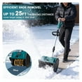 thumbnail image 7 of Cordless Snow Shovel, 13" Electric Snow Blower 21V, 4 ah Battery 300lb/min Snow Removal Snowshovel, 25FT Throw Distance, for Driveway/Steps/Patio/Sidewalk, 7 of 7