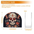 thumbnail image 3 of Flowers Roses in Human Skeleton Napkin Holder for Table Clear Napkin Stand Paper Holder Acrylic Organizer Dispenser Napkins for Dinner Kitchen Restaurant Room, 3 of 8