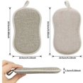 thumbnail image 3 of Reusable Microfiber Antibacterial Washable Dish Sponge Scouring Pads Double Sponge for Non-Stick Pans Pots (4pcs Sponge), 3 of 5