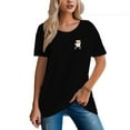 thumbnail image 6 of Women's 100% Cotton Comfortable Tee with Kung Fu Bear Design, 6 of 11