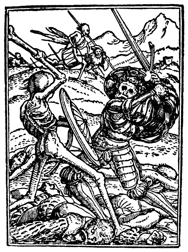 Dance Of Death 1538 NDeath And The Soldier Woodcut By Hans