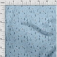 thumbnail image 3 of oneOone Cotton Poplin Light Blue Fabric Christmas Doodle Quilting Supplies Print Sewing Fabric By The Yard 56 Inch Wide, 3 of 6