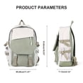 thumbnail image 2 of 1pc Retro Flap Backpack, Women Student Backpack Men Large Capacity Backpack, Fashion Contrast Color Bag, Large-capacity Travel Bag, 2 of 5