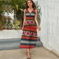 thumbnail image 3 of Peruvian Textile Pattern Sleeveless Dress Dresses Women Summer Evening Dresses Ladies Bohemia Long Dresses, 3 of 9