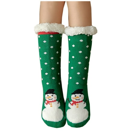 

Shoes for Women Winter Super Soft Warm Fuzzy Fleece-Lined Grippers Slipper Socks Shoe